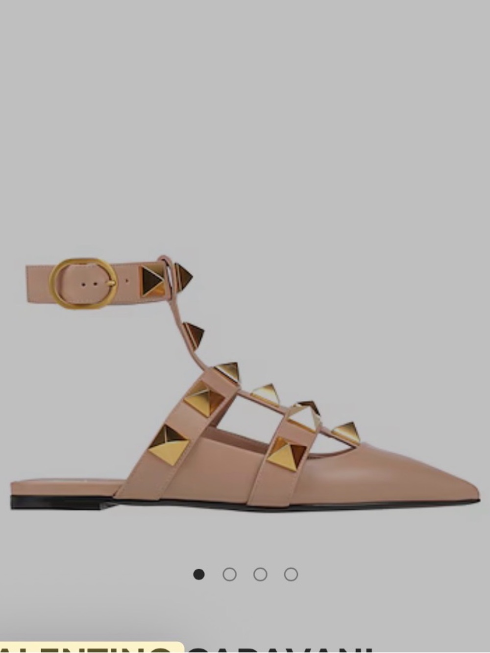 Valentino Garavani Roman Stud Nude Flat